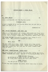Moe Howard's 10pp. Script Dated April 1953 for The Three Stooges Film ''Musty Musketeers'' -- With Additional 2pp. Shot List -- Very Good Condition